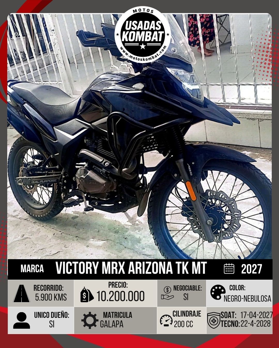 VICTORY VICTORY MRX ARIZONA TK MT 200CC