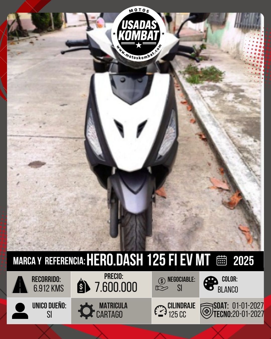 HERO DASH 125 FI EV MT 125CC
