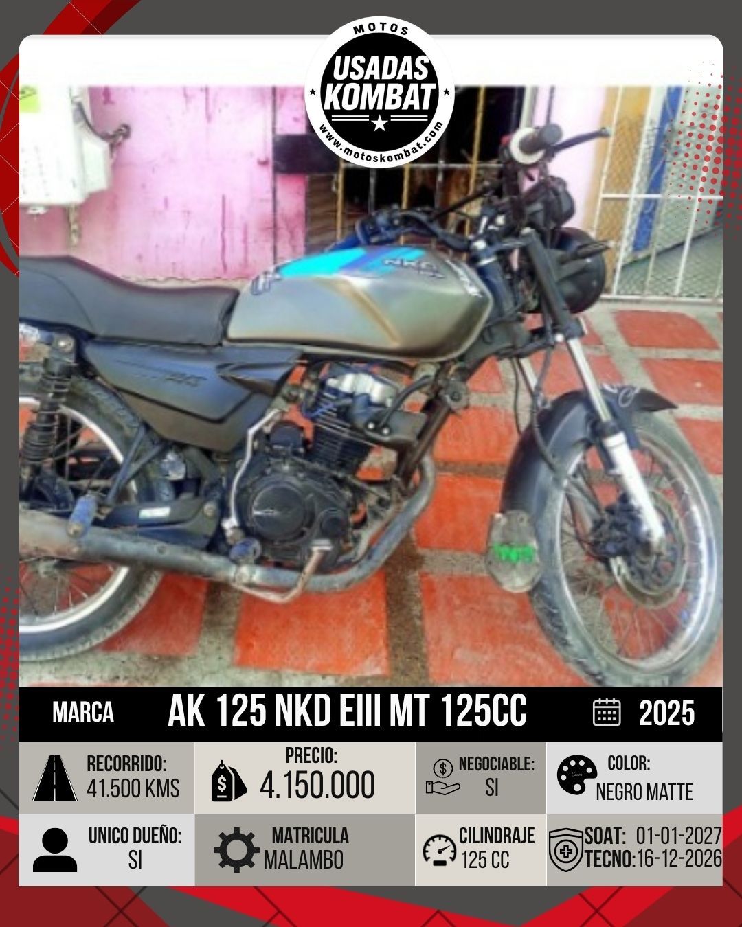 AKT AK 125 NKD EIII MT 125CC