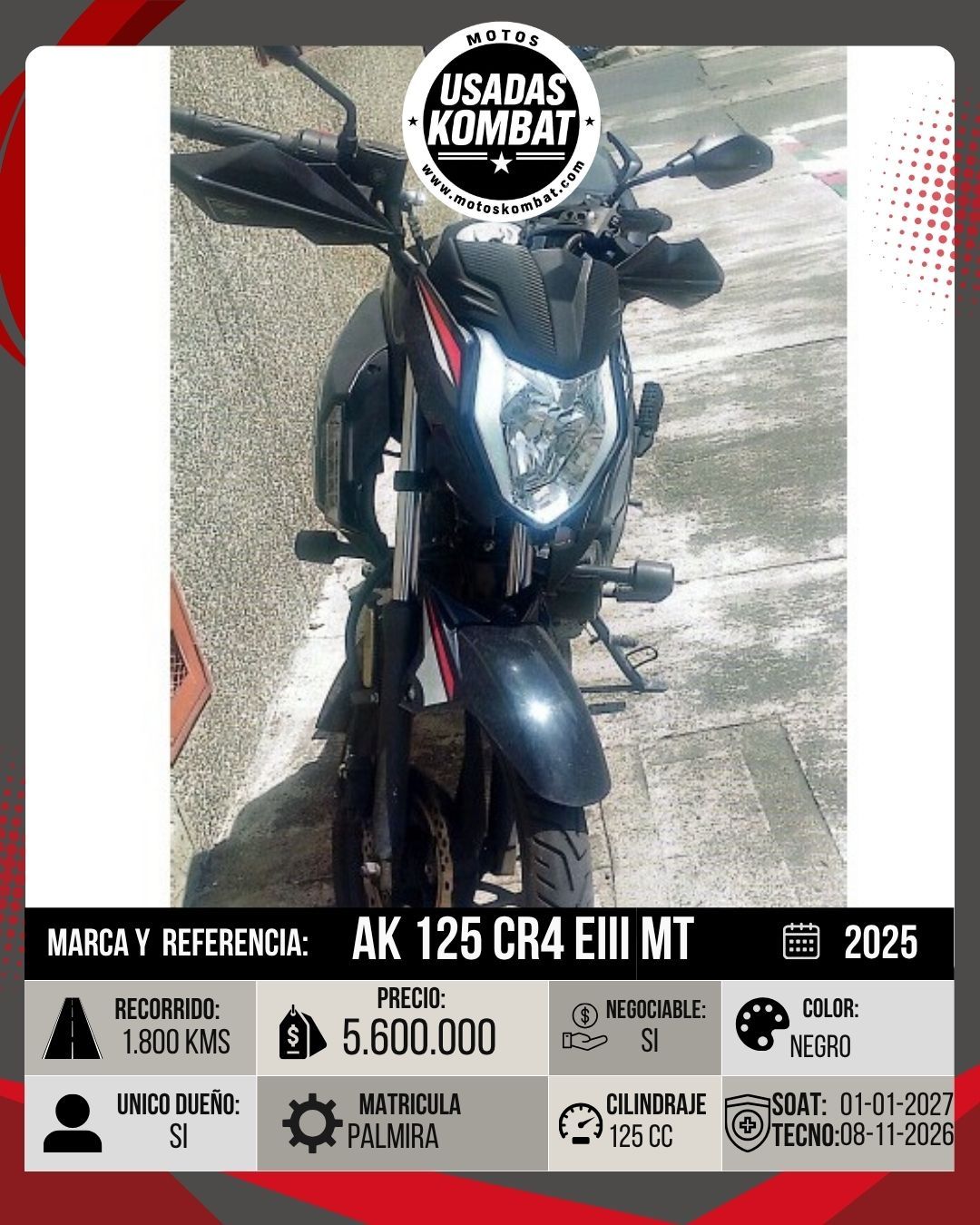AKT AK 125 CR4 EIII MT 125CC