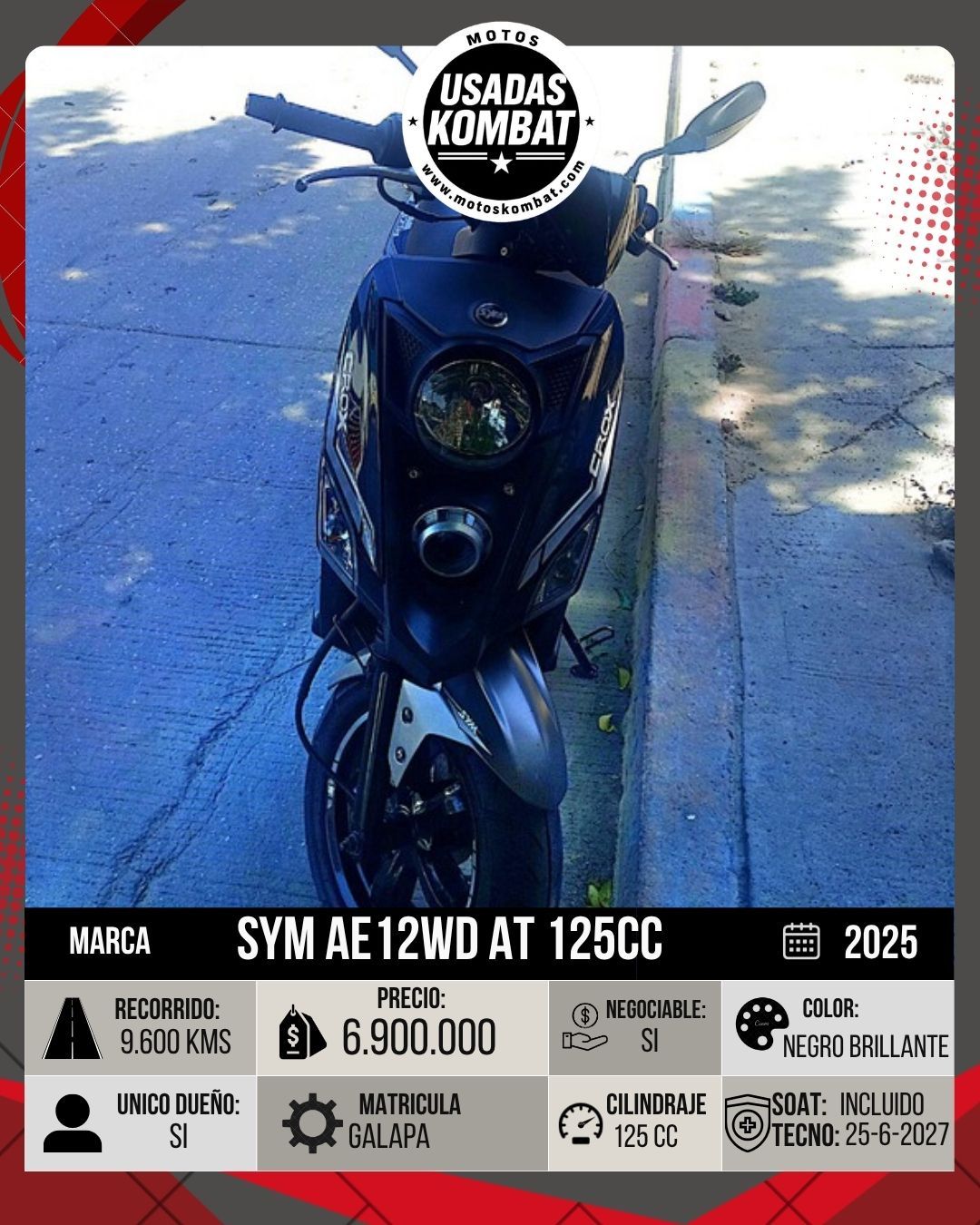 SYM SYM AE12WD AT 125CC
