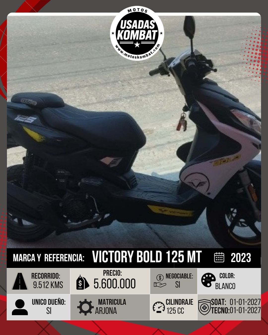 VICTORY VICTORY BOLD 125 MT 125CC