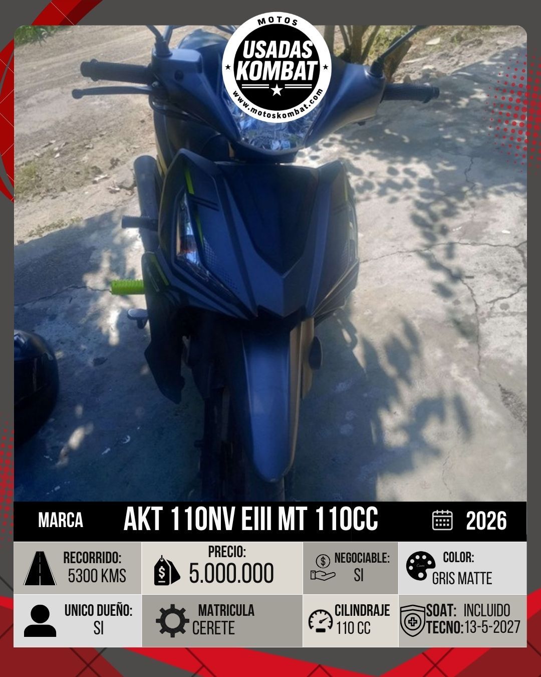 AKT AK 110NV EIII MT 110CC