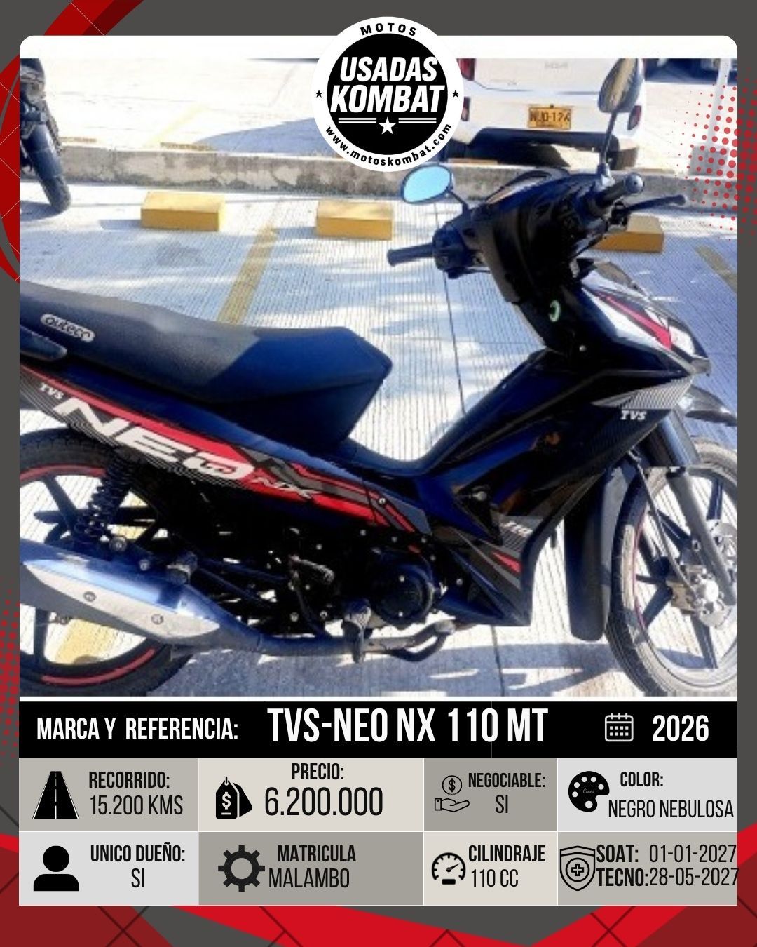 TVS NEO NX 110 MT 110CC 4T
