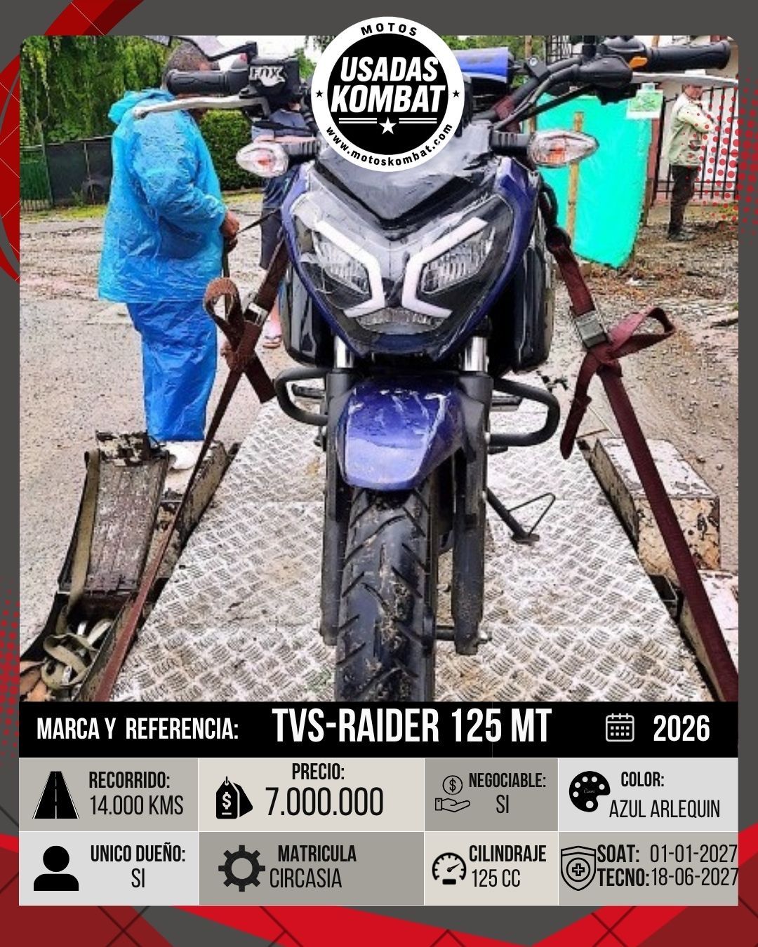 TVS RAIDER 125 MT 125CC