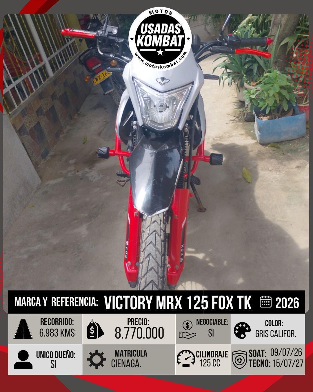 VICTORY VICTORY MRX 125 FOX TK MT 125CC