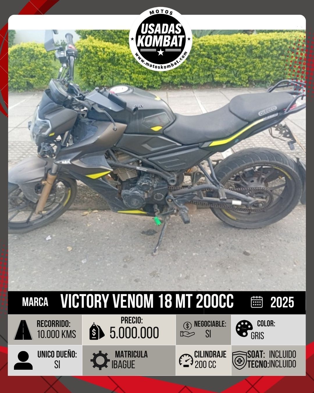 VICTORY VICTORY VENOM 18 MT 200CC