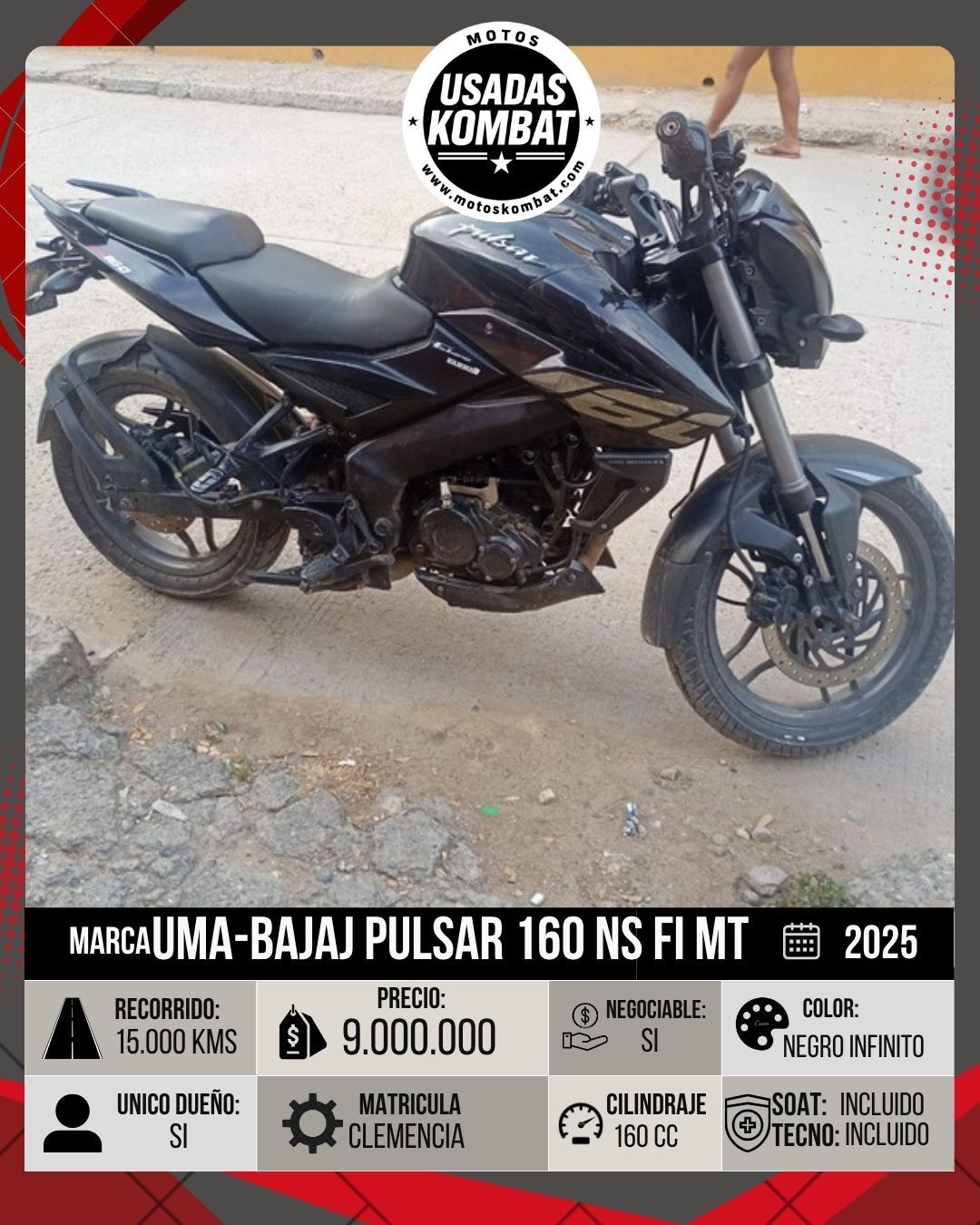 UMA UMA-BAJAJ PULSAR 160 NS FI MT 160CC